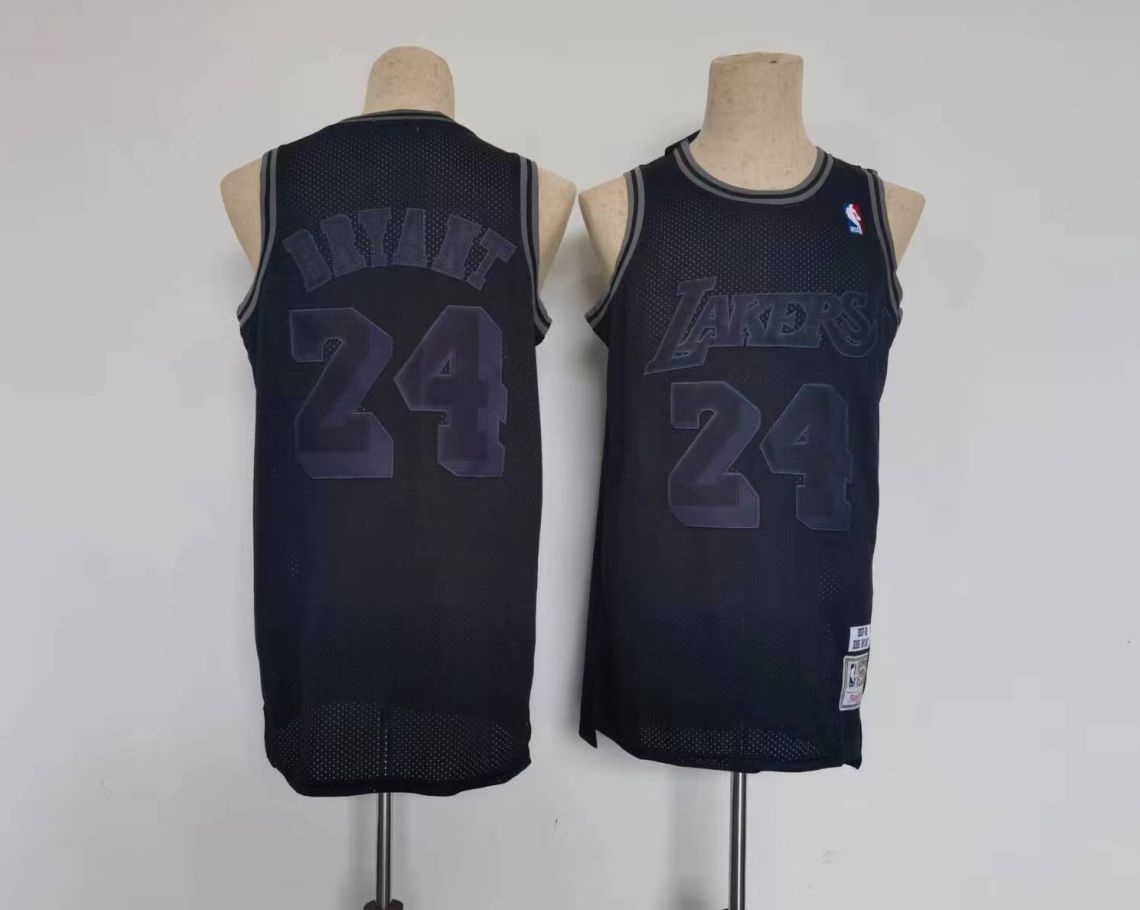 Men Los Angeles Lakers #24 Bryant Black Throwback NBA Jersey